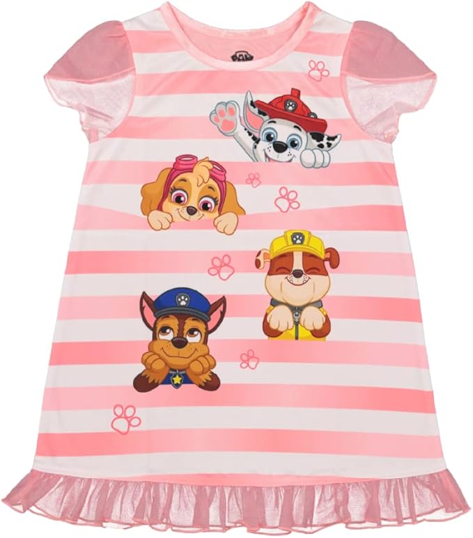 Nickelodeon Girls' Nightgown, Fantasy Gown, Comfortable Sleepwear, Soft & Cute Pajamas for Kids