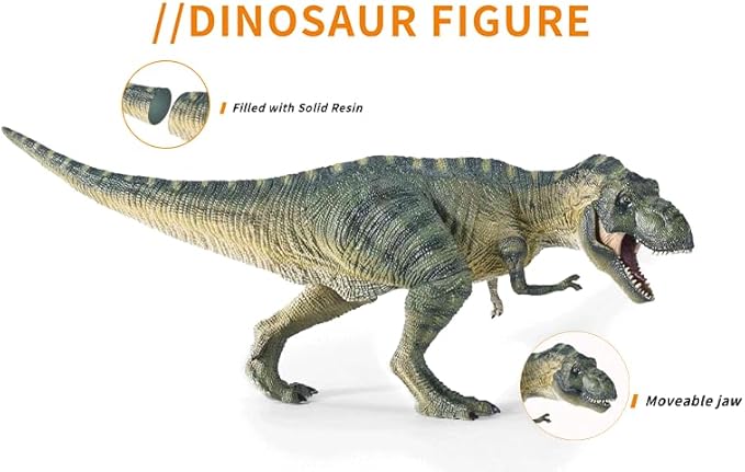2Pcs Dinosaur Set, 15.7" Large Tyrannosaurus Rex and 12.2" Realistic T-rex, Educational Dinosaur Action Figure Wildlife Animal Model, Great for Collector, Party Favor, Birthday Gifts