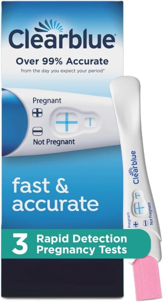 Clearblue Rapid Detection Pregnancy Test, Home Pregnancy Kit, 3 Count