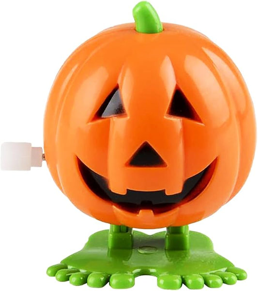 The Dreidel Company Halloween Pumpkin Wind-Up Toys, Birthday Party Favors, Novelty Toys for Boys and Girls, 2" Inches (3-Pack)