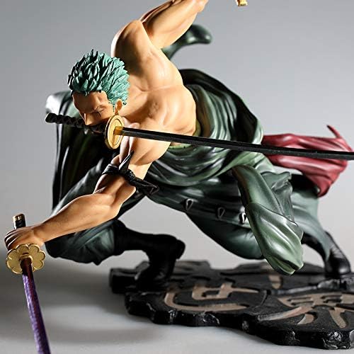 Roronoa Zoro Action Figure, Three Swords Zoro Anime Character Statue 7 inch PVC Collection Model Doll Toy Gift for Girls and Boys