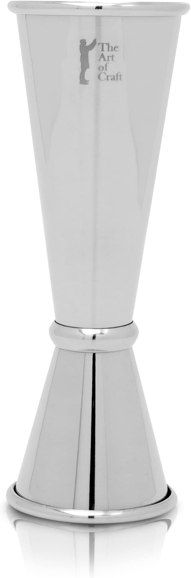 Japanese Jigger: 1oz 2oz Stainless Steel Double Cocktail Jigger with Measurements Inside – Measuring Tool for Bartenders