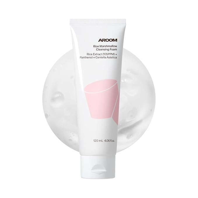 Rice Marshmallow Cleansing Foam with Soft Cloud Foam, Hydrating Finish, No-Stripping | Low pH, Gentle Everyday Use | Rice, Hyaluronic Acid | Korean Skincare (120mL, 4.06 fl oz)