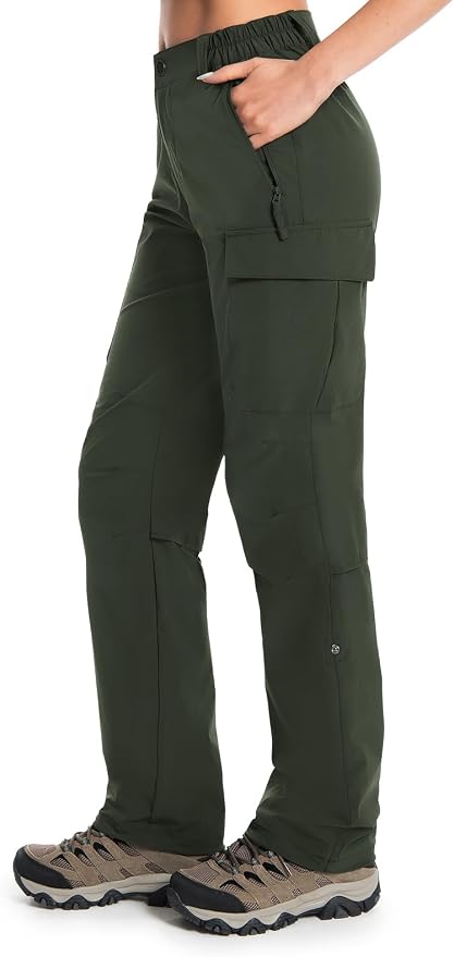 Moosehill Women's Hiking Pants Lightweight Quick Dry Water Resistant Cargo Travel Work Summer Pants for All Seasons