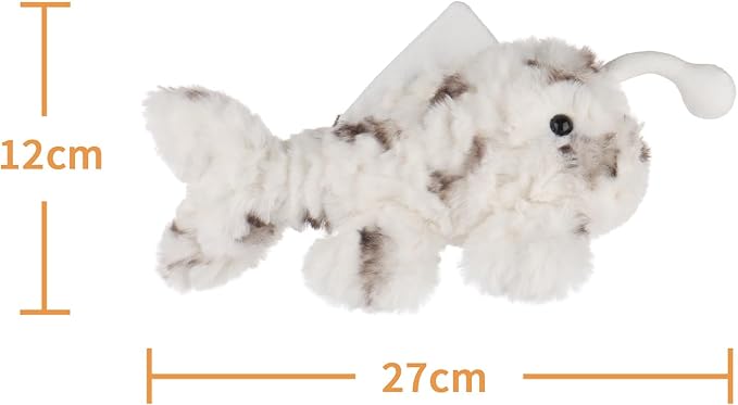Apricot Lamb Ocean Lantern Fish Plush Stuffed Animals for Kids, Soft Cute Plushies Toys for Baby Girl and Boy, Fluffy Ocean Lantern Fish 10.7 Inches