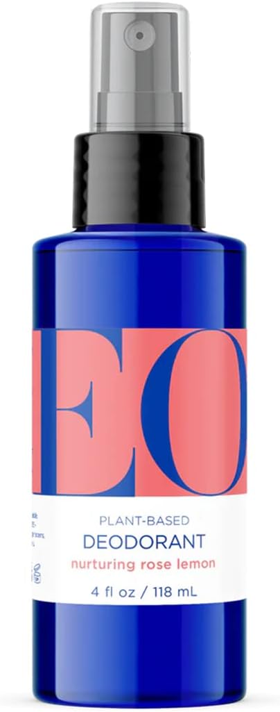EO, Deodorant Spray Natural Rose And Lemon, 4 Fl Oz