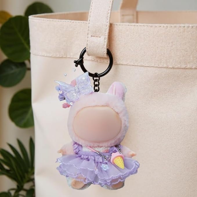 Clothes for LABUBU 17cm Dolls(No Doll -3 Set Outfit 17cm Doll Clothes for Labooboo ,Clothes Set for LABUBU Dress Up,Labubu Accessories with Butterfly Hair Clip