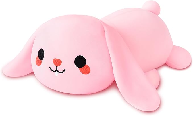 Weighted Stuffed Animals, Bunny Stuffed Animal with Weighted Beads, Cute Plush Toy Pillow Gifts for Adults Kids Boys Girls
