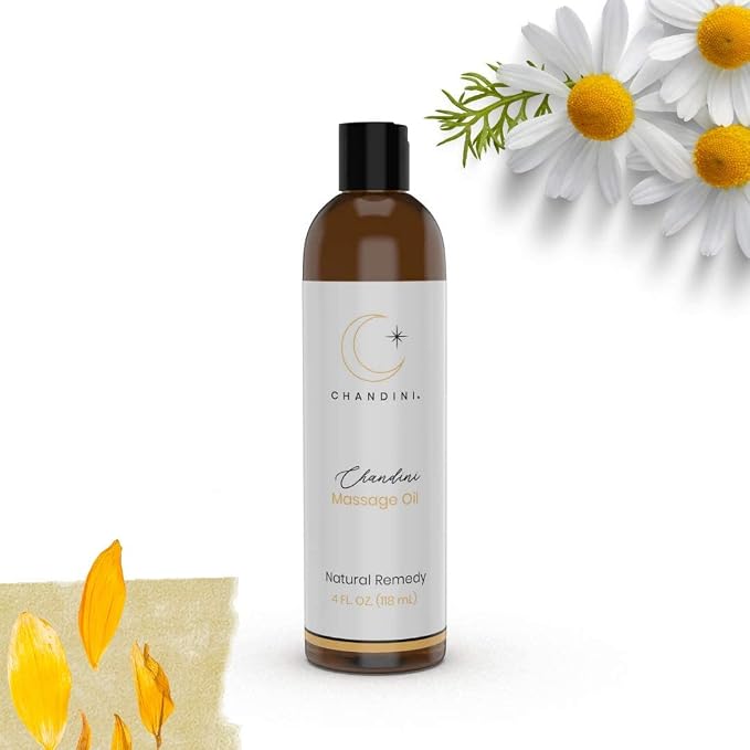 Chandini Soothing Aromatherapy Massage Oil with Chamomile - Relaxing Blend for Blissful Massage