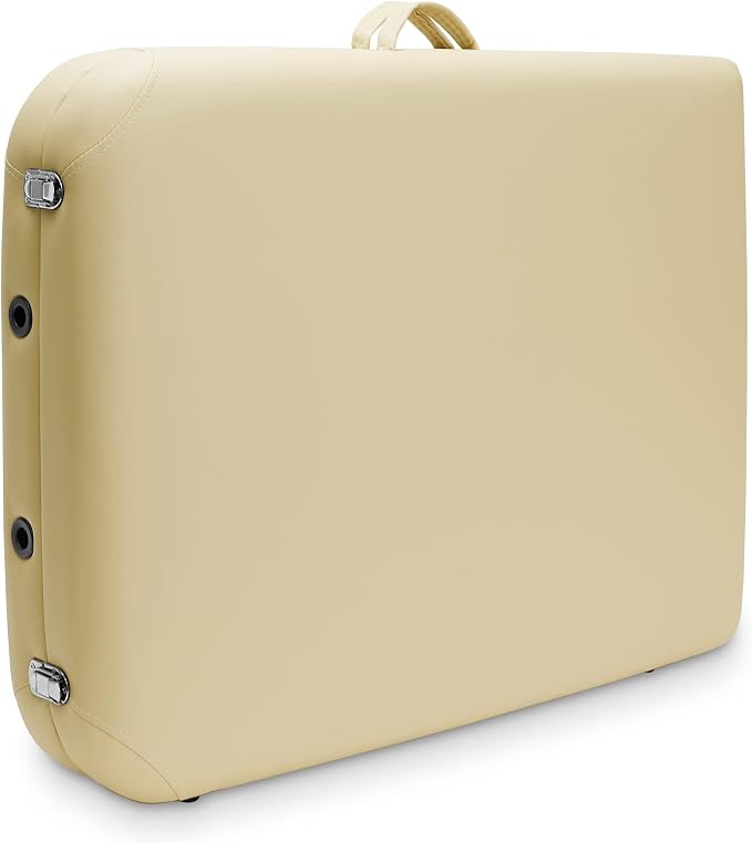 Saloniture Basic Portable Folding Massage Table - Cream