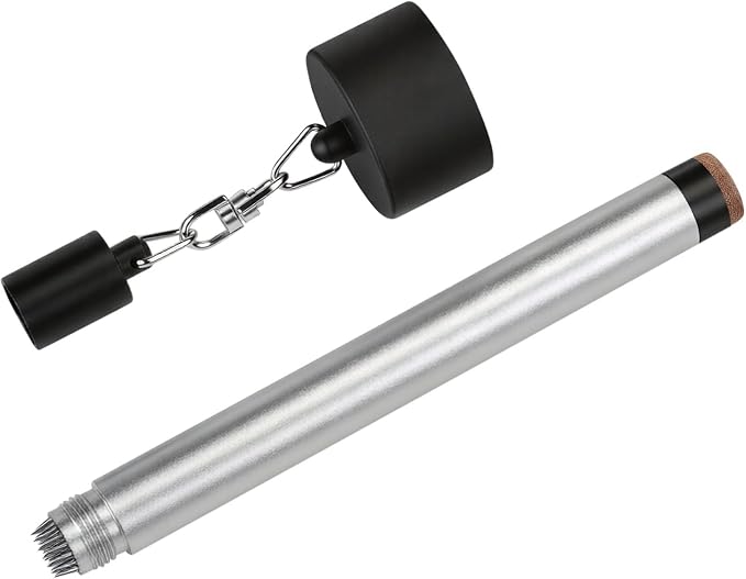 LAKE OF FIRE Pool Cue Chalk Holder – 2-in-1 Billiard Accessory with Pool Chalk Holder & Cue Tip Tool