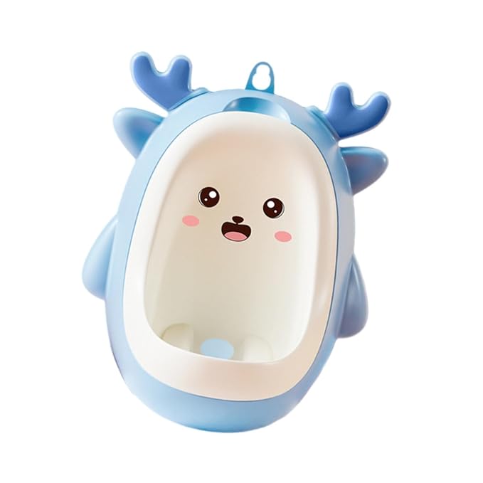 Milageto Dinosaur Potty Trainer Urinal Standing Potty, Cartoon Portable Urinals Toilet Training Hanging Pee Trainer for Child Toddlers, Blue