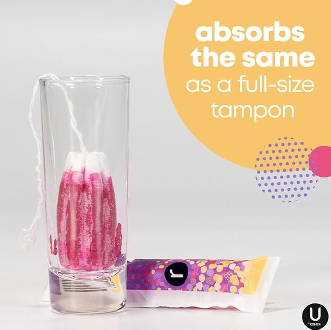 U by Kotex Click Compact Tampons, Super Absorbency, Unscented, 16 Ct (Pack of 4)
