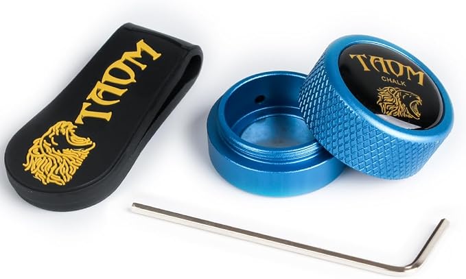TAOM Pool Chalk Holder Round Shaped Practical Tool Billiards Accessories Magnetic Mini Chalk Tip Case Container Round Box Billiards