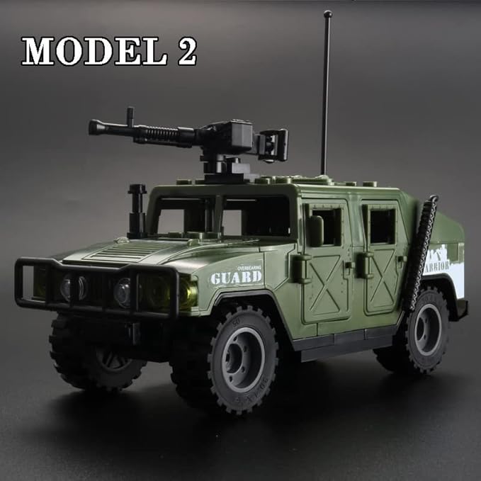 Military Vehicle Building Blocks Playsets - 4 in 1 Army Truck Kit, Car Toys for Kids, Vehicles for Boys