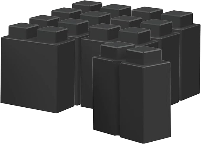 EverBlock 3” x 6” Quarter Size Plastic Modular Block Bulk Pack | Giant Building Blocks | Easy to Connect & Reuse | Indoor & Outdoor Use | Build Displays & Structures | Dark Gray