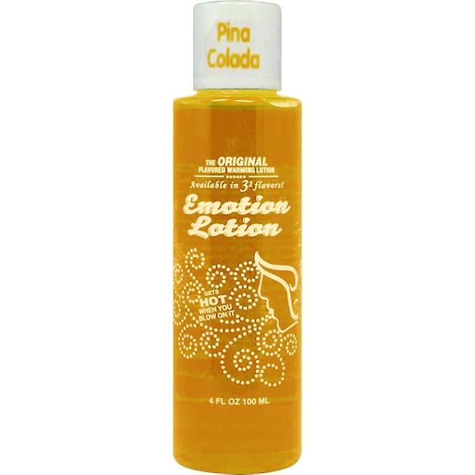 Edible Water Basesd Original Flavored Warming Massage Oil PINA COLADA by Emotion Lotion 4oz