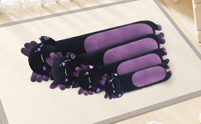 Axolotl Plush Toy 90CM Long Stuffed Animal Gifts for Family, Friends and Children Dark Purple