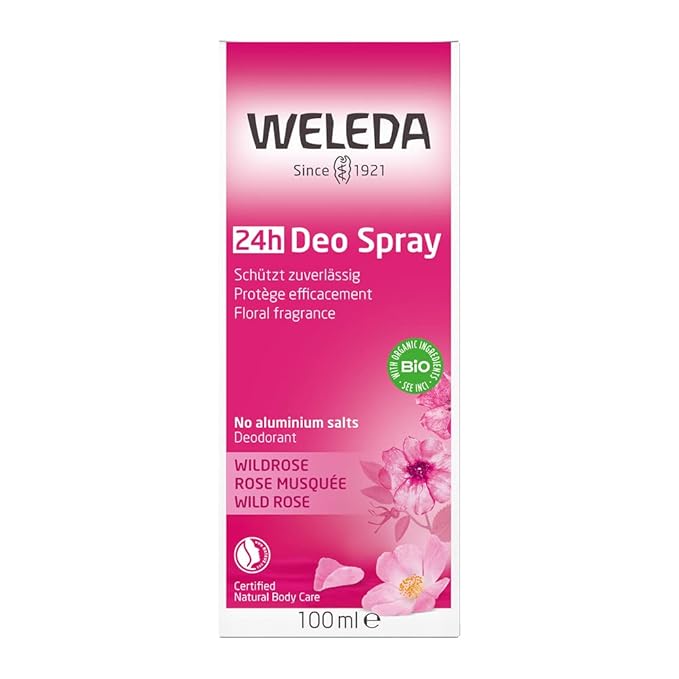 Weleda Wild Rose 24h Deodorant Spray, 3.4 Ounce