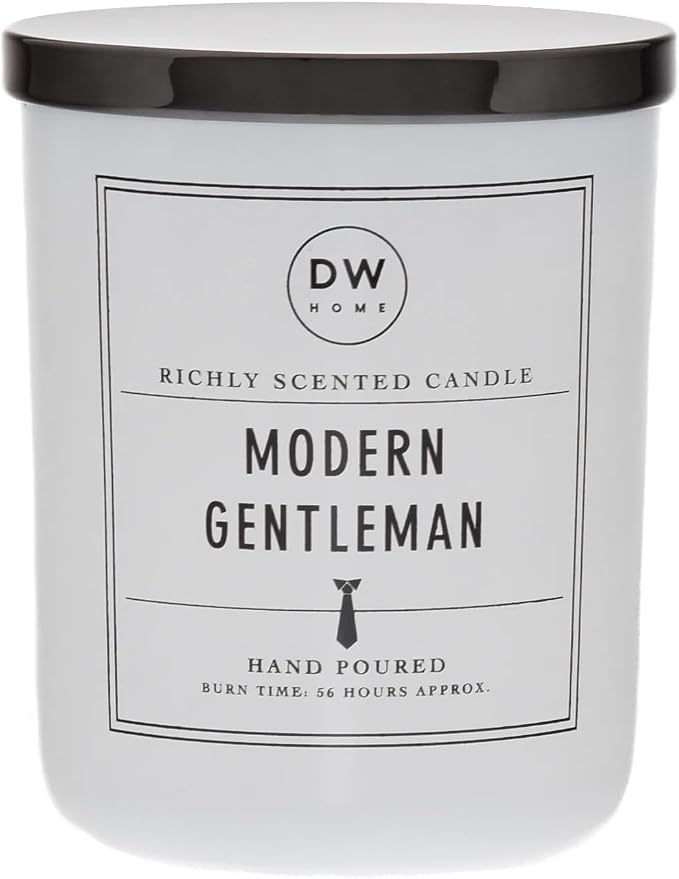DW Home Modern Gentleman Scented Candle – Cedarwood, Birch & Bergamot Fragrance, 15 oz Double Wick Jar Candle, Long Burning Home Fragrance, Signature Collection