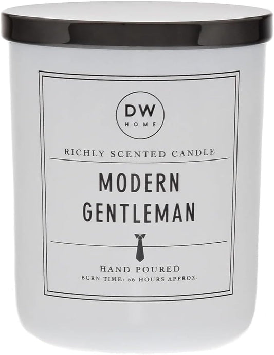 DW Home Modern Gentleman Scented Candle – Cedarwood, Birch & Bergamot Fragrance, 15 oz Double Wick Jar Candle, Long Burning Home Fragrance, Signature Collection