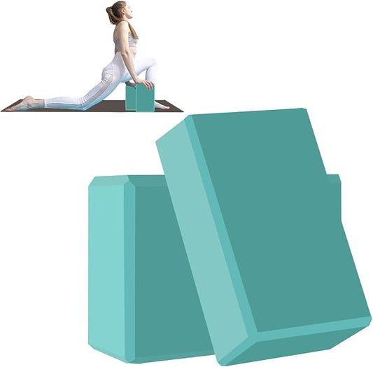 Yoga Block - Unsupported Latex Eva foam - Soft non slip surface with bevel for yoga, pilates, meditation - Yoga accessories for stability, balance and deep stretching