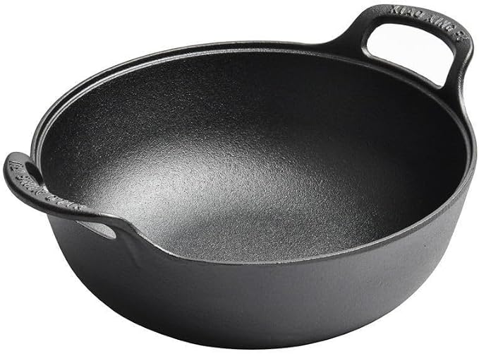 9 inch Cast Iron Wok with Handles, Grilling Pan, Use in the Oven, on the Stove, or on the Grill (9 inch)