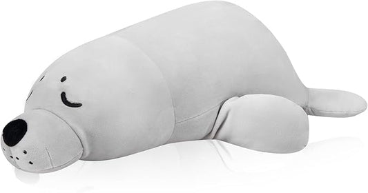 My OLi 24'' Seal Stuffed Animal Pillow Plush Toy Cuddle Pillow Plushies Stuffed Seal Plush Pillow Soft Hugging Pillow Plush Toys Gift for Kids Adults