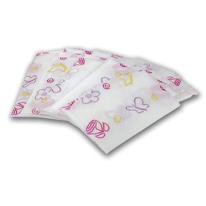 Toilet Seat Covers Disposable (6 Pack, Floral) - XL Waterproof Toilet Cover for Toddlers, Kids & Adults - Portable & Individually Wrapped for Travel, Potty Training & Public Restrooms