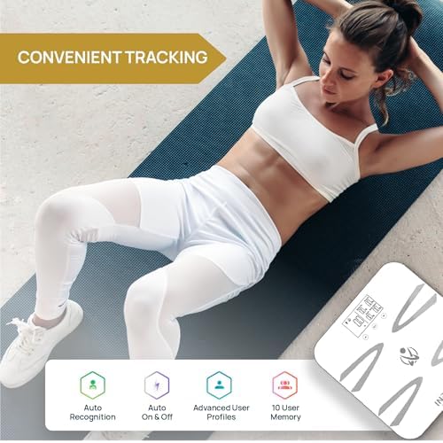 INEVIFIT Body Analyzer Scale & Digital Kitchen Scale Fitness Bundle, Complete Body Composition and Nutrition Tracking Solution with Batteries Included