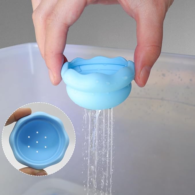 Bath Toys, Silicone Ice Cream Stacking Toy, Baby Bath Toy, Connect, Build, Create - Bathtub Toys