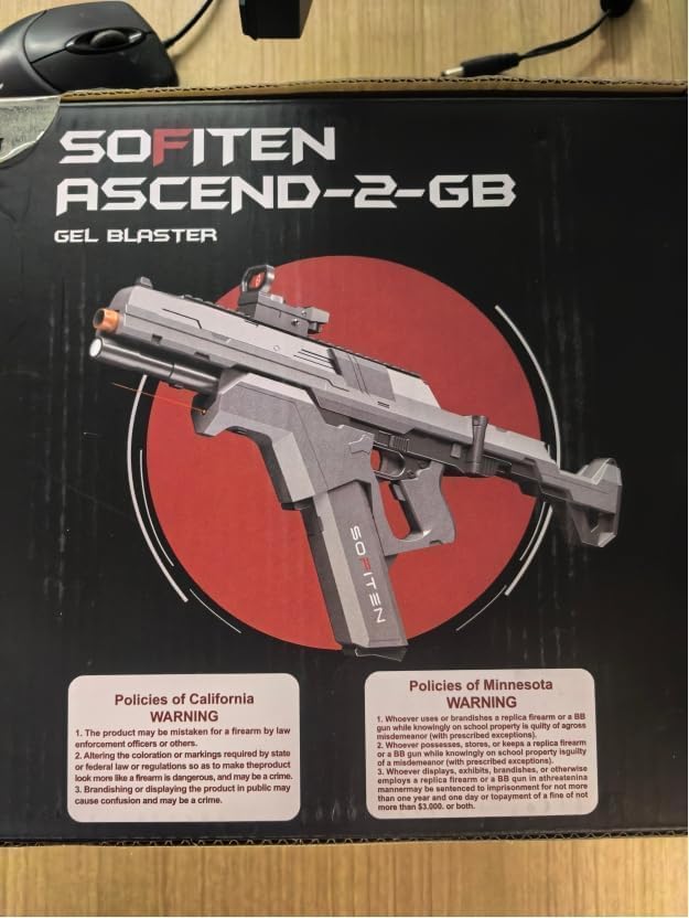 Electric Gel Ball Blaster Gun High Speed 180+FPS Automatic Blaster Gun 100+ Feets Battery Display Foldable Stock Modular Battery with 40,000 Gel Balls Outdoor Games Summer Gifts Over Age 14+