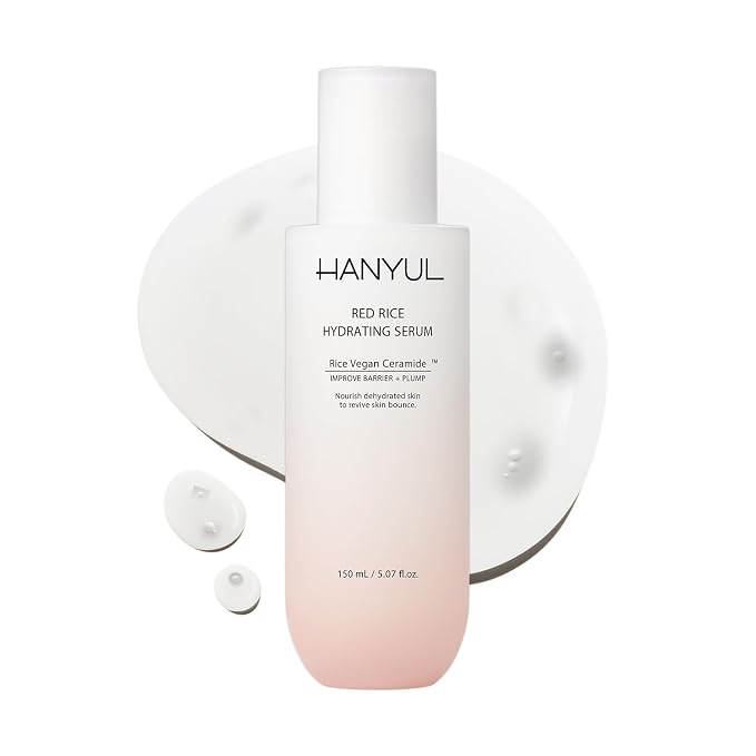 HANYUL Red Rice Hydrating Serum with Vegan Ceramide & Squalane | Korean Face Serum for Plumping Hydration, Radiant Skin Glow, Slow Aging, Firming & Barrier Support | For All Skin Types