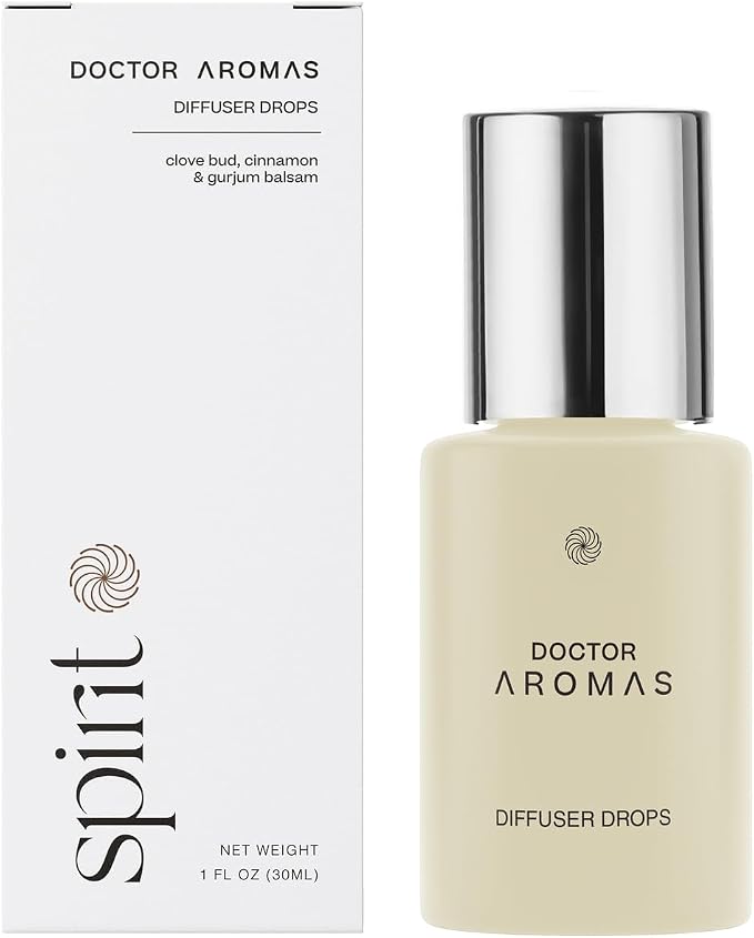 Doctor Aromas Premium Therapeutic Essential Oils Fragrance Scents Bottles Refills – Organic Aroma, Safe for Diffusers, Aromatherapy – Clove Bud, Cinnamon & Gurjum Balsam – 1 OZ (Spirit, Pack of 1)