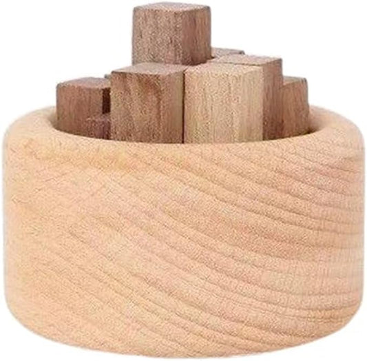 Aromatherapy Diffuser Spheres, Woodpile Essential Oil Diffusers, Wooden Diffuser for Car Home Office Bedroom Decoration(Beech Base-Style A)