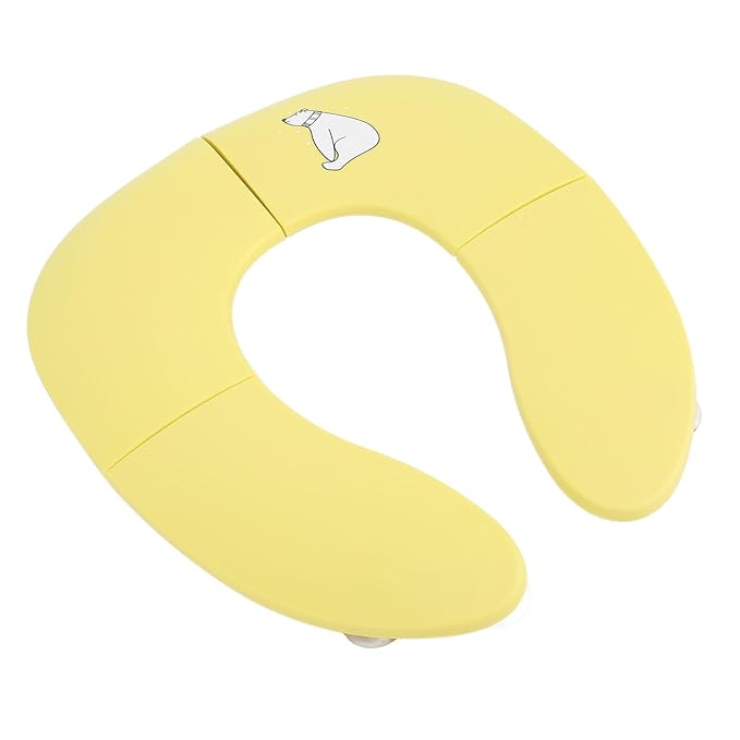 KIMISS Travel Potty for Toddler Portable Slip Suction Cup Toilet Training Folding Potty Blue RFoldable Cov Carry Our Portable You of for a Easily with Durability Experience (Yellow)