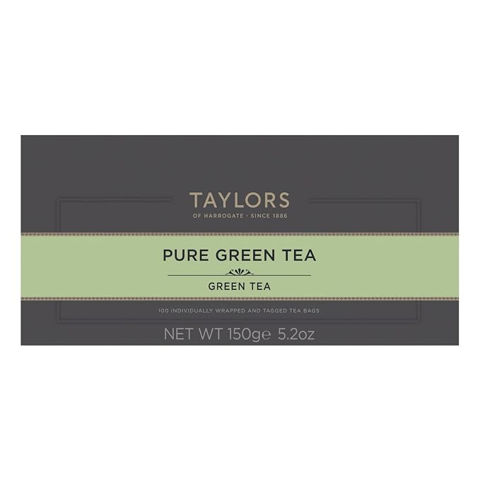 Taylors of Harrogate Pure Green Tea, 100 Count (Pack of 2)