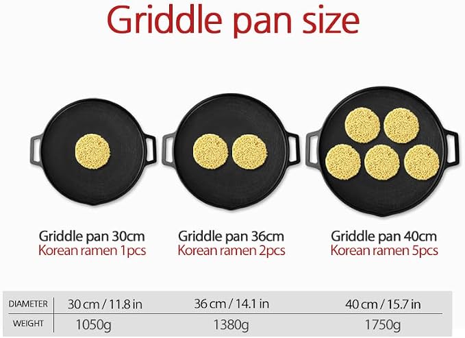 Korean BBQ 3 IH Griddle Grill Pan with Bag, Nonstick Coating, All Stove(Gas, Electric & Induction),Indoor Outdoor Griddle(16in)
