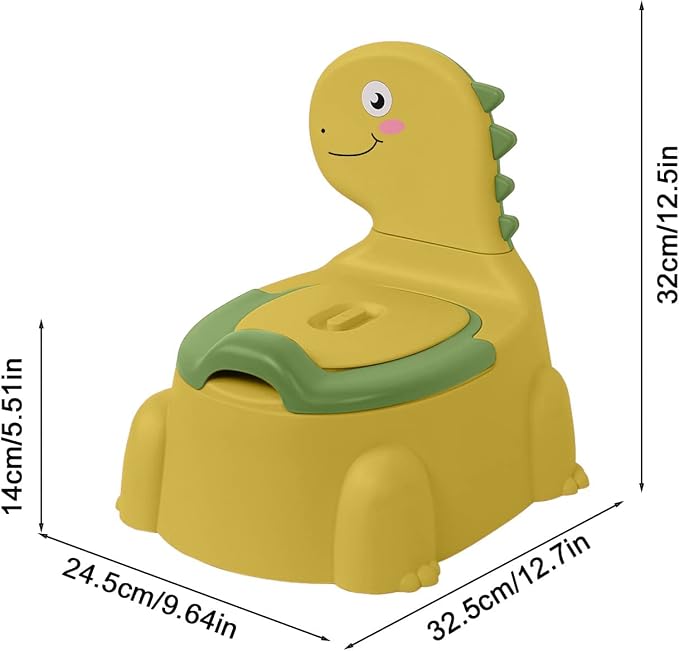 Potty Training Toilet, Dinosaur Potty Training Toilet Seat, Separated Dinosaur Training Potty for Toddlers with Non-Slip Rubber Mat Backrest, Portable Potty Chair for Boys and Girls Travel