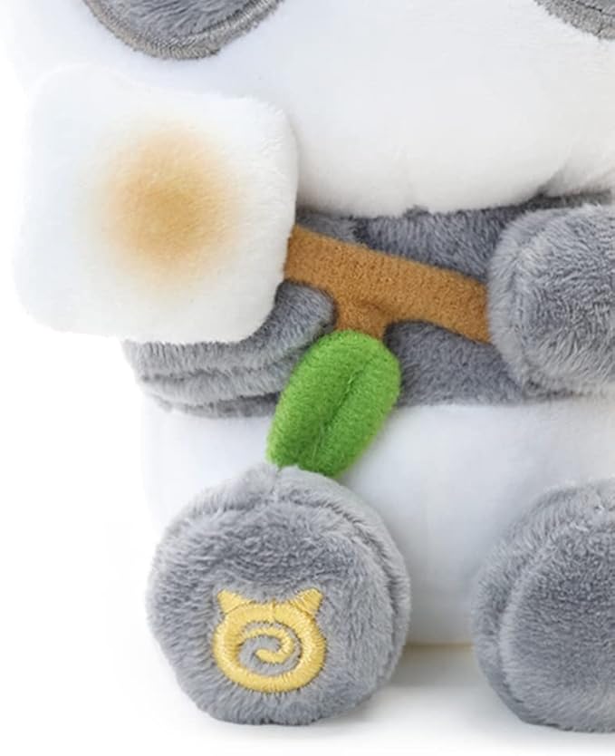 Anirollz Stuffed Animal Plush Toy – 6" Small Sitting Plush Doll Soft, Squishy, Warm, Cute, Comfort, Safe Birthday Panda Bear Character with Marshmallo Stick Pandaroll