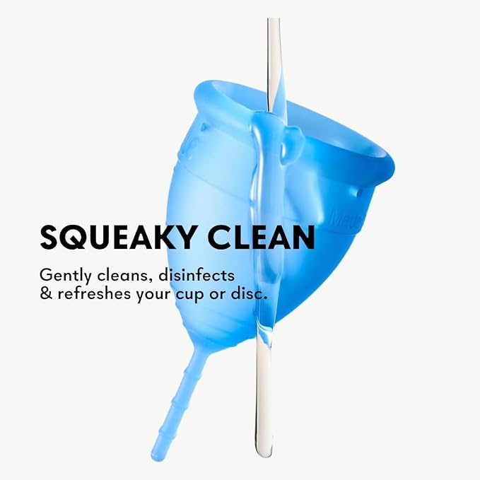 Lunette Menstrual Cup Wash – pH‑Balanced Cup & Disc Cleanser - 100 ml | Silicone‑Safe, Vegan, Lemon & Eucalyptus, Removes Cup Residue, Travel‑friendly, Made in Finland