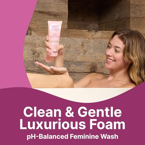 HAPPY CURVES Talc-Free Anti-Chafe Comfort Powder & pH Balanced Sulfate-Free Feminine Wash Bundle - Complete Intimate Care for Women (Tahitian Vanilla)