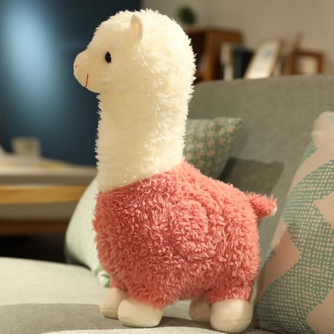 Llama Stuffed Animals Soft Plush Cute Llama Doll for Boys Girls 9.8in 2Pieces (yantuo Fen lv se)