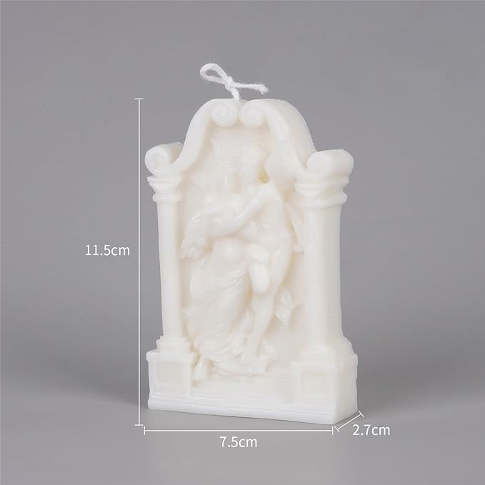 Hugging Angel Shaped Scented Candle,125G Aesthetic Handmade Soy Wax Aroma Decorative Art Candle for Table Photo Prop Valentine's Day Wedding Birthday,Prefect Gift for Meditation Stress (White)