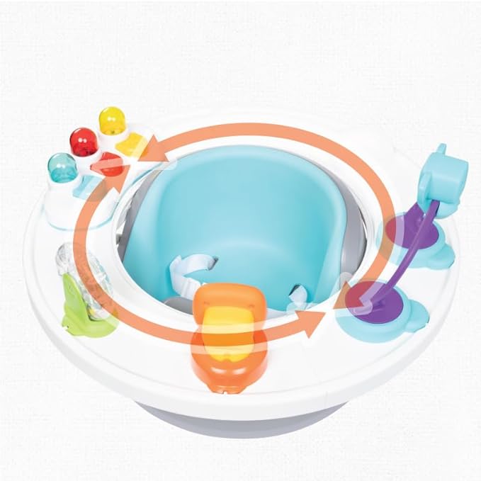 Smart Steps® Explore N’ Play 5-in-1 Activity to Booster Seat, Blue Safari Fun