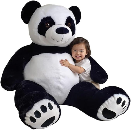 Anico 59" Tall (5 Foot) Giant Plush Bear, Stuffed Animal, Panda Bear with Smiling Face. Premium Stuffed Toy Panda, Perfect for Girlfriend, Kids, Valentine's Day, Christmas!