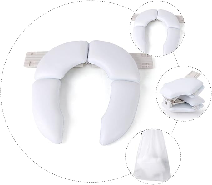 Toddmomy 1pc Toilet Mat Portable Folding Toilet Portable Seat Travel Toilet Seat Covers Padded Toilet Cover Travel Potty Liners Toddler Potty Toilet Trainer Ring Baby Seat Ring Seat Washer