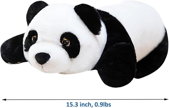 Panda Weighted Stuffed Animals, Panda Stuffed Animal Cute Weighted Plush Animals Hugging Pillow Toy for Boys Girls Valentine Christmas, 15.3 inch