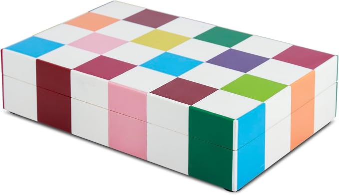 Handicrafts Home Decorative Keepsake Box 8x5 – Small Organizer Box with Lid, Boho Decorative Storage, Retro Memory Box, Unique Coffee Table Décor, Jewelry or Trinket Box, Modern Shelf Decorative Box