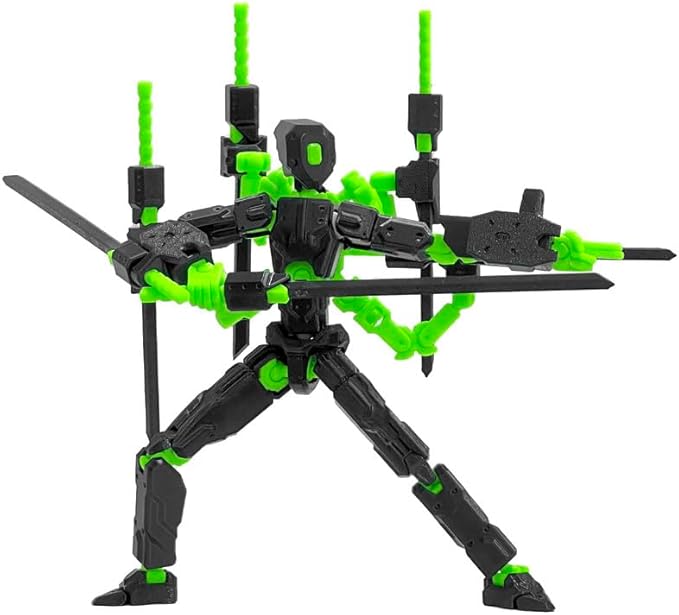T13 Action Figures Helix Robot 8 Inch, Assembly Completed T 13,3D Printed Robo 13 - The Premium Action Figures for Sci-Fi Enthusiasts (Black Green)